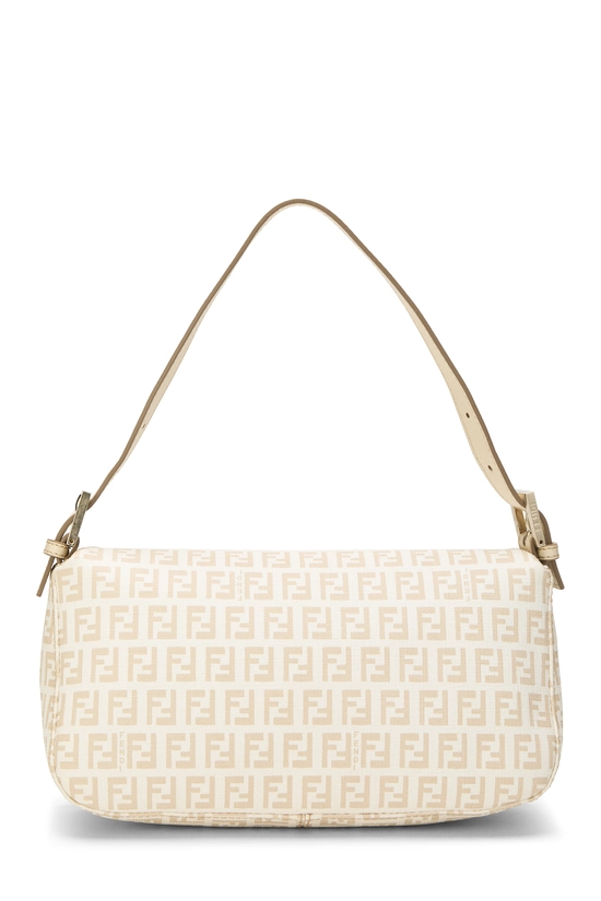 White Zucca Coated Canvas Shoulder Bag, , large image number 3