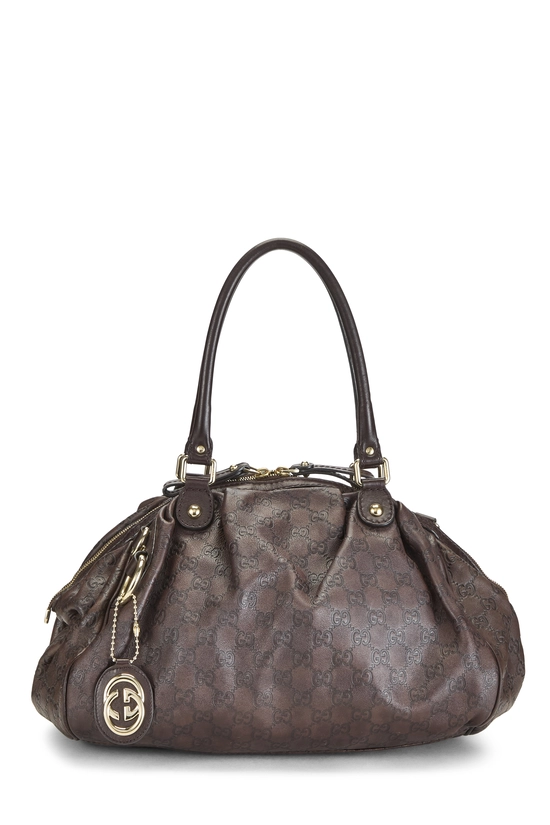 Brown Guccissima Sukey Boston Handbag, , large image number 0