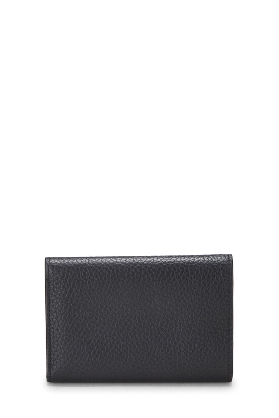 Black Taurillon Leather Capucines Compact Wallet, , large image number 2