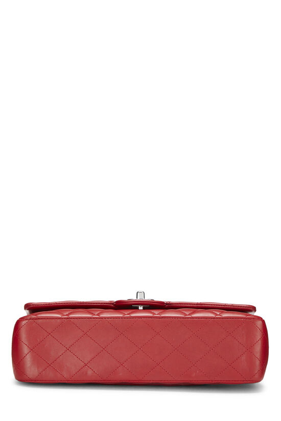 Red Quilted Lambskin Classic Double Flap Medium, , large image number 5