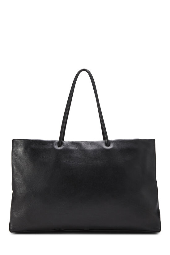 Black Leather Essential Rue Cambon Shopping Tote Medium, , large image number 3