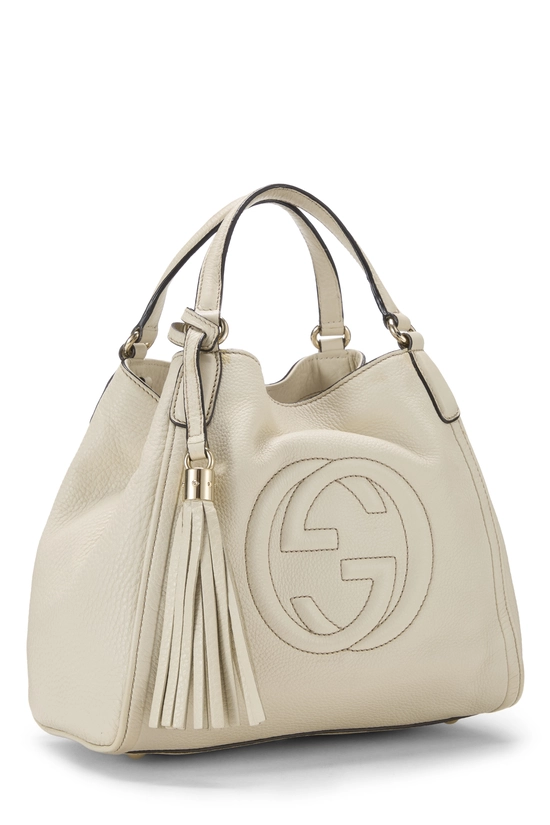 White Leather Soho Convertible Shoulder Bag Small, , large image number 1