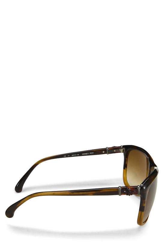 Brown Acetate Honey Pot Sunglasses, , large image number 2