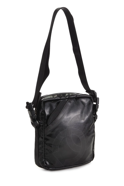 Black Coated Canvas Sportline Crossbody, , large