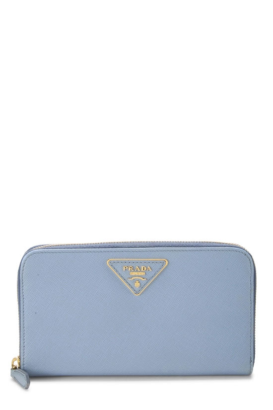 Blue Saffiano Zip Around Wallet, , large image number 0
