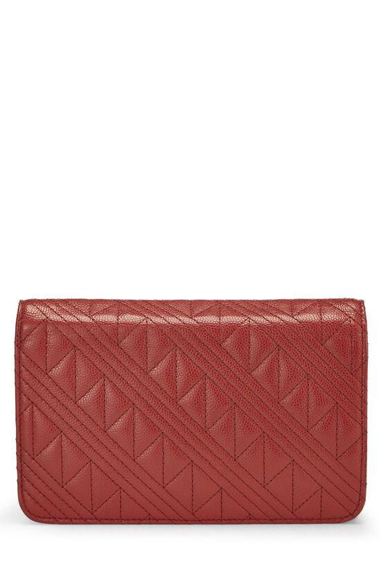 Red Quilted Caviar Wallet on Chain (WOC), , large image number 5