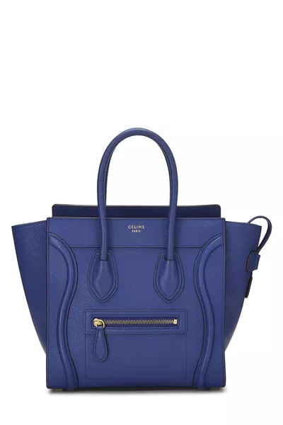 Blue Leather Luggage Micro