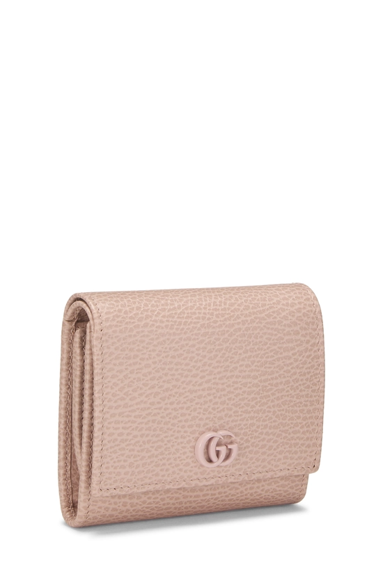 Pink Leather GG Marmont Compact Wallet, , large image number 1