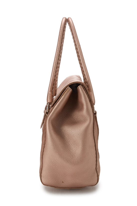 Pink Pebbled Leather Selleria Linda Bag, , large image number 2