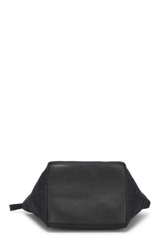 Black GG Canvas Web Soft Zip Tote, , large image number 4