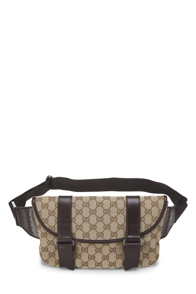 Gucci Brown Original GG Canvas Double Strap Waist Pouch — photo 1