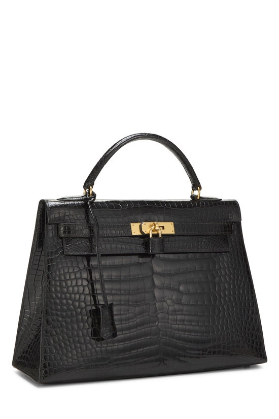 Black Crocodile Porosus Kelly Sellier 32, , large image number 1