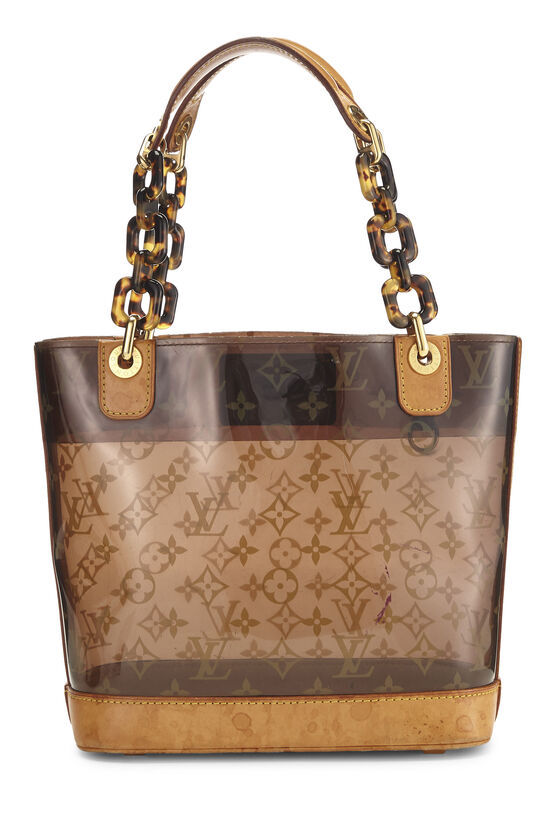 A plastic and leather tote bag, Louis Vuitton Cabas Ambre