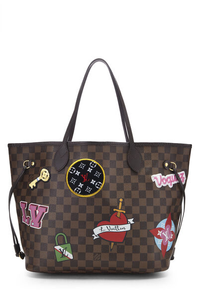 Neverfull MM Patches bag in black epi leather Louis Vuitton