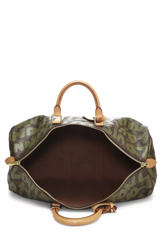 Stephen Sprouse x Louis Vuitton Green Monogram Graffiti Keepall 50, , large image number 5