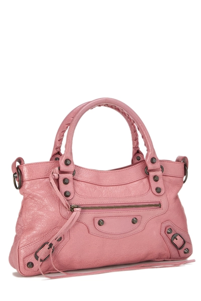 Pink Agneau Classic First Handbag, , large