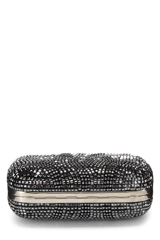 Black Embellished Skull Box Clutch, , large image number 4