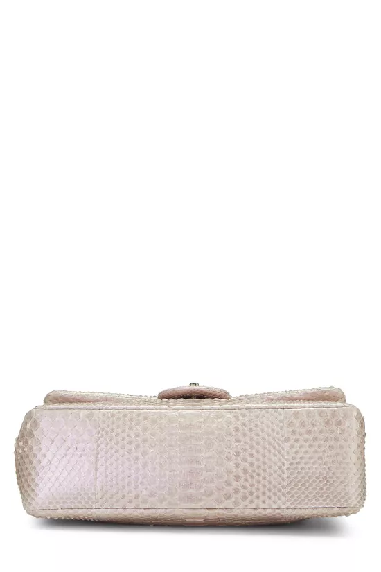 Iridescent Pink Python Classic Double Flap Jumbo, , large image number 4