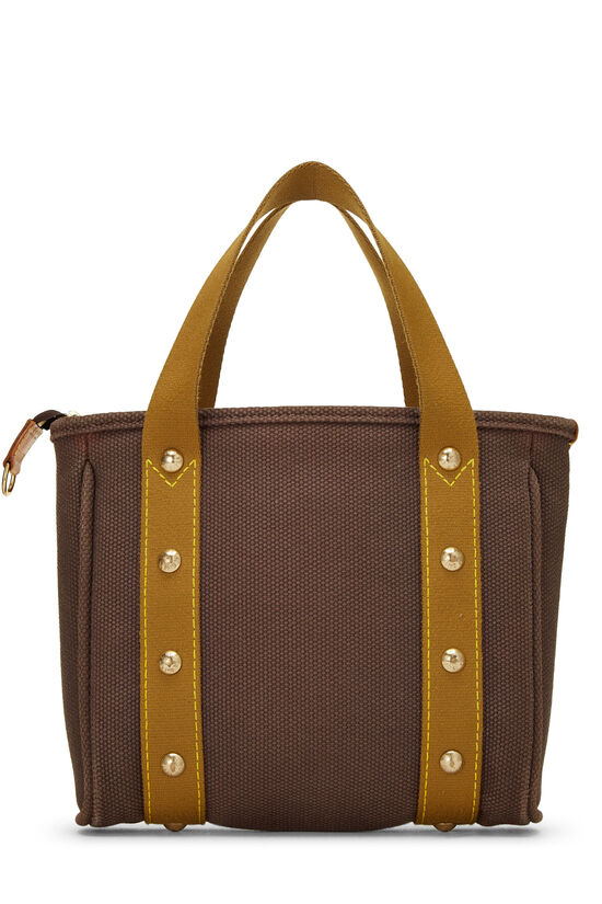 Brown & Olive Canvas Antigua Cabas PM, , large image number 3
