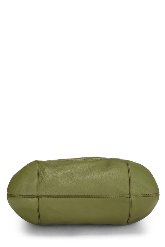 Green Leather Soho Chain Hobo Large, , large image number 4