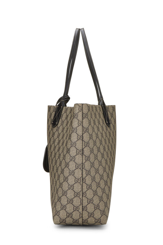 Gucci Black & Original GG Supreme Canvas Reversible Tote 