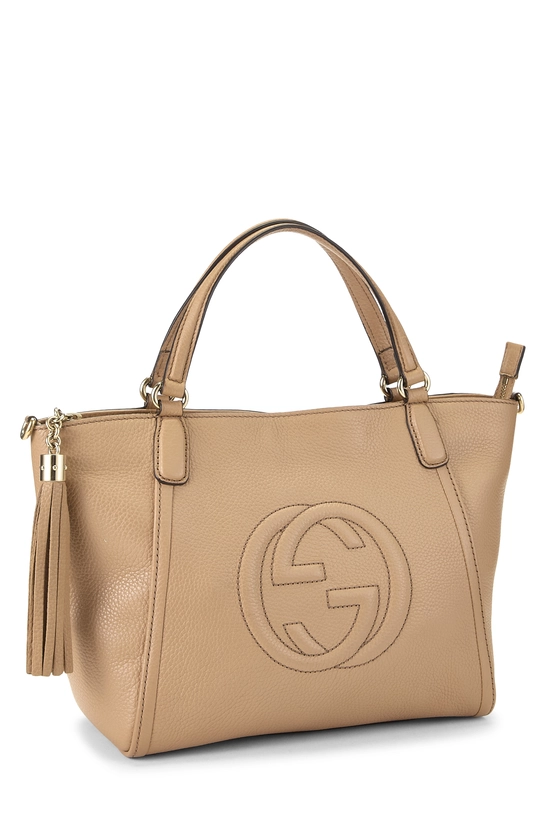 Beige Leather Soho Top Handle Bag, , large image number 1