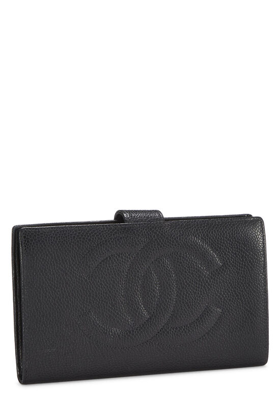 Chanel Black Caviar Timeless 'CC' Wallet Q6A1O30FKB090