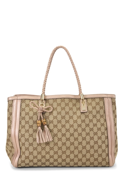 Gucci Pink Original GG Canvas Bella Tote