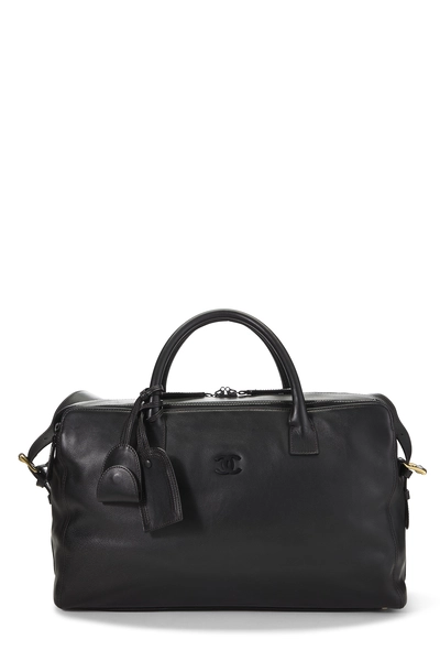 Black Lambskin Duffle Bag