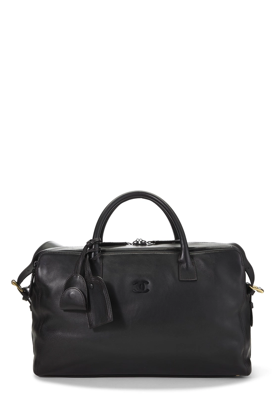 Black Lambskin Duffle Bag, , large image number 0