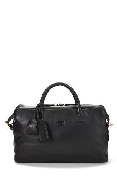 Black Lambskin Duffle Bag