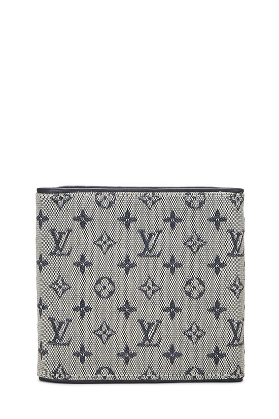 Louis Vuitton Navy Monogram Mini Lin Porte Billets Cartes Credit
