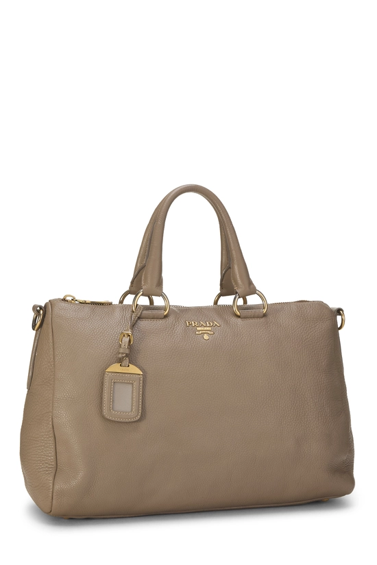 Grey Vitello Daino Boston Bag Large, , large image number 1
