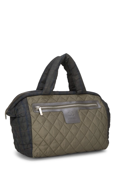 Green Nylon Coco Cocoon Tote, , large