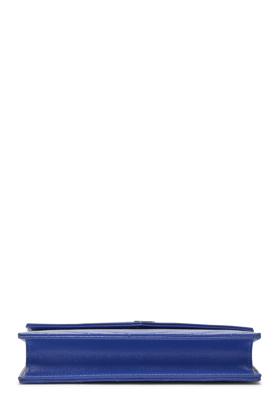 Blue Grained Calfskin Envelope Wallet On Chain (WOC), , large image number 4
