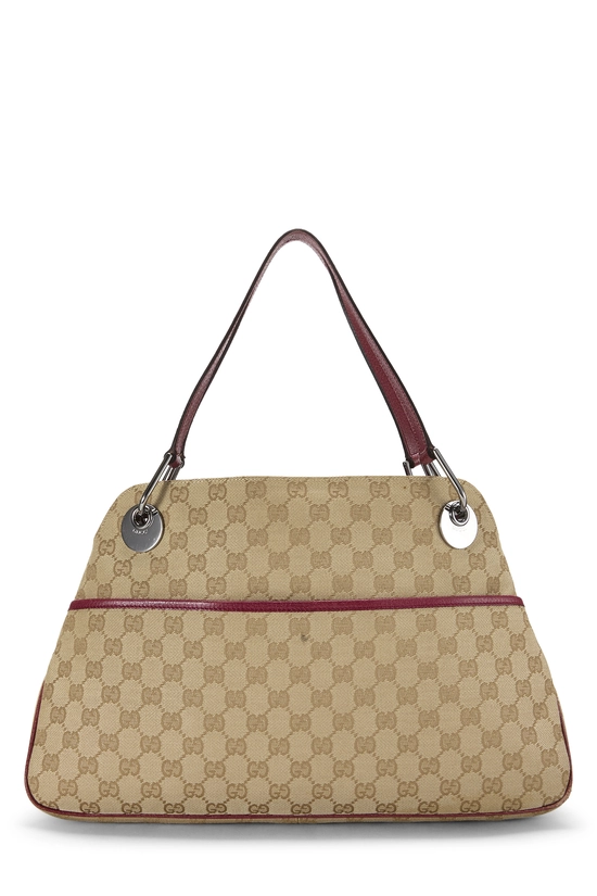 Burgundy Original GG Canvas Eclipse Tote, , large image number 0