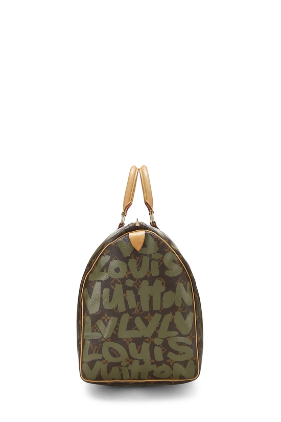 Stephen Sprouse x Louis Vuitton Green Monogram Graffiti Keepall 50, , large image number 2