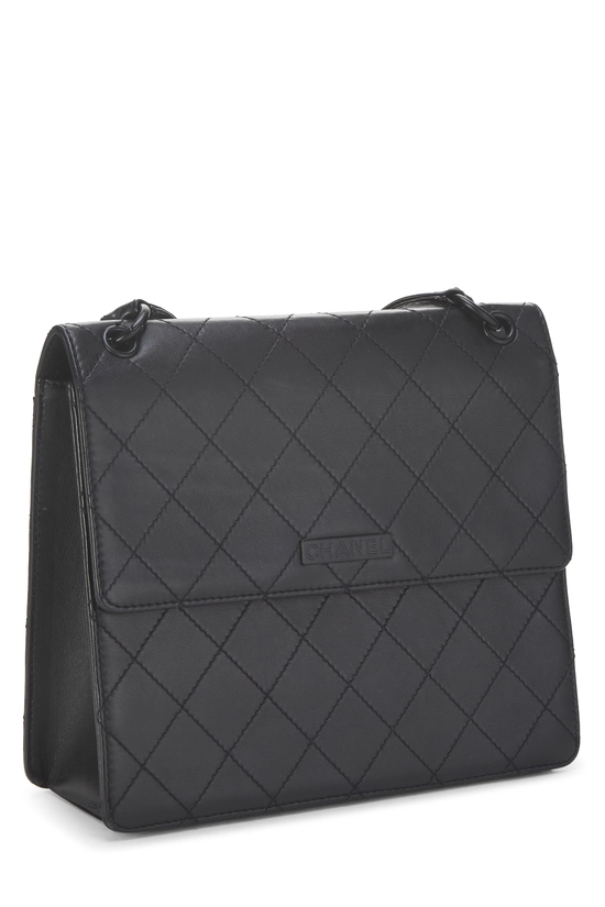 Black Calfskin Flap Crossbody , , large image number 1
