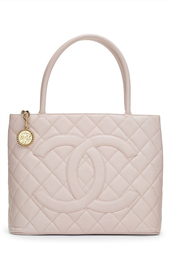 Pink Quilted Caviar Medallion Tote, , large image number 0