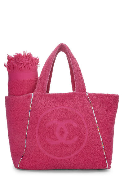 Pink Terry Cloth Beach Set