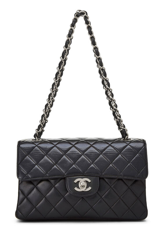 Chanel Vintage Full Flap Bag Quilted Lambskin Mini Black 12291273