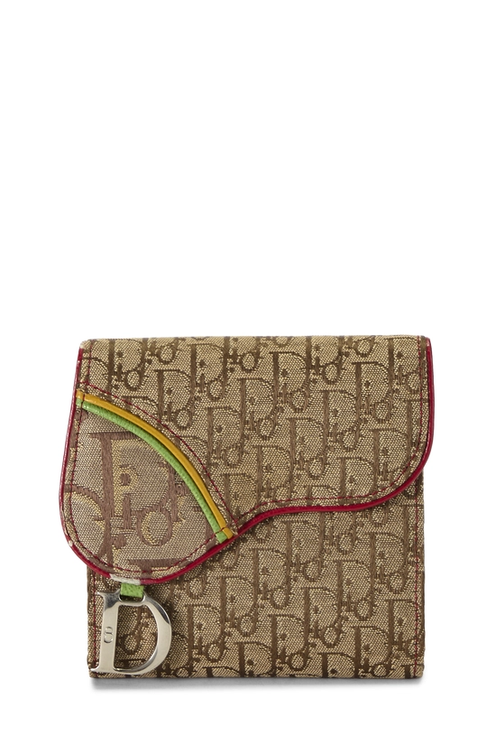 Brown Trotter Canvas Rasta Saddle Wallet, , large image number 0