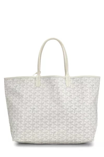 White Goyardine Canvas Saint-Louis PM