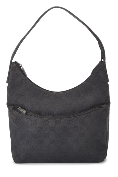 Gucci Black GG Canvas Hobo Small