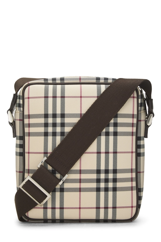 Brown Nylon House Check Vertical Camera Bag Medium, , large image number 3