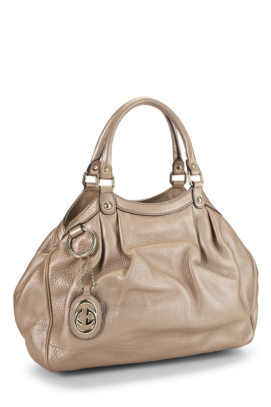 Pink Metallic Leather Sukey Tote, , large image number 1