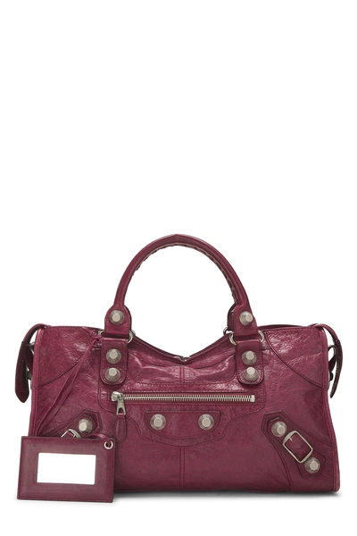 Red Agneau Giant 21 Part Time Handbag