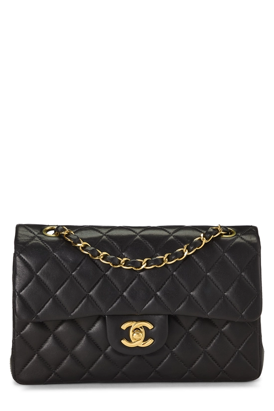 Black Quilted Lambskin Classic Double Flap Small, , large image number 0
