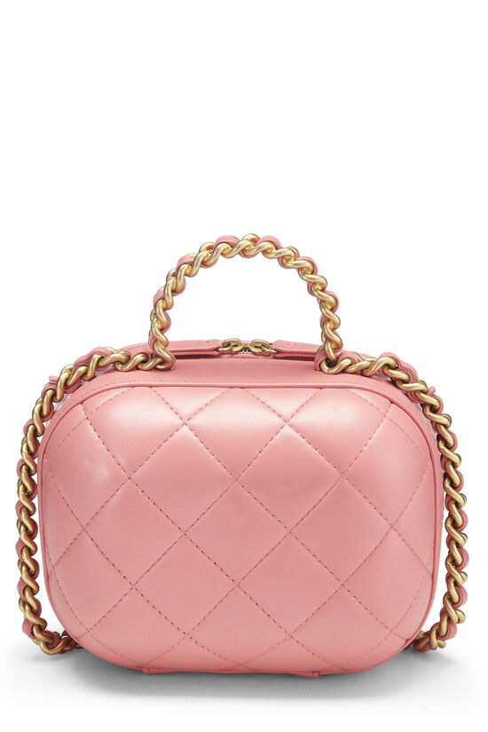 Chanel Pink Lambskin Bubble Vanity On Chain Q6B4QO1IPB000