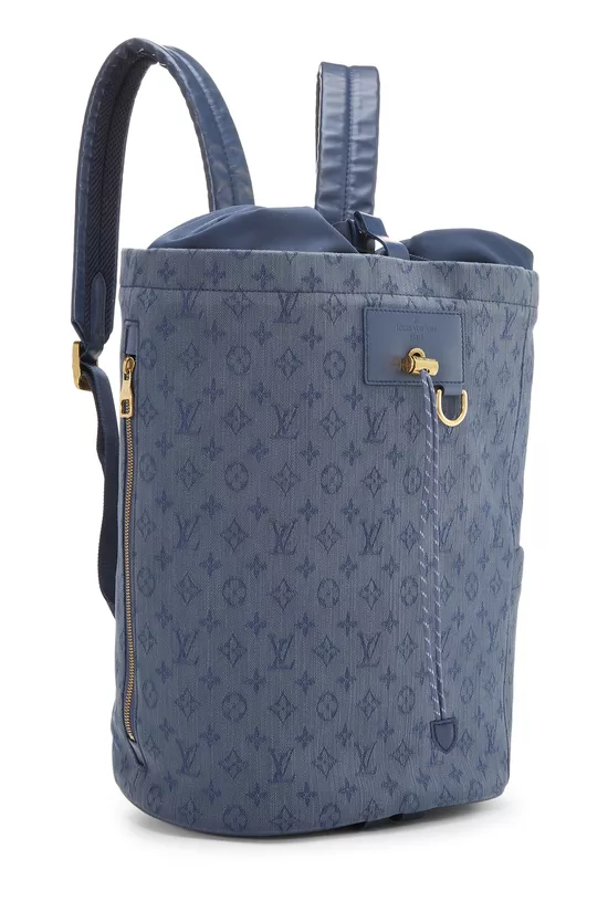 Blue Monogram Denim Chalk Backpack, , large image number 1